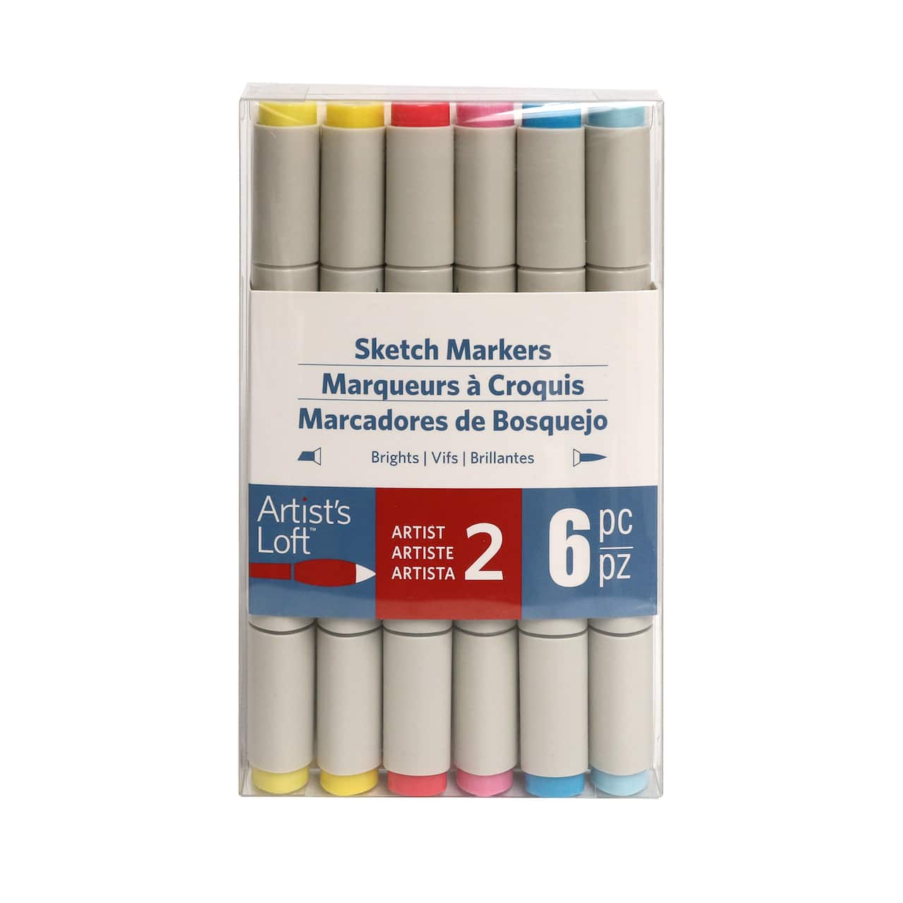 6 Packs: 6 ct. (36 total) Bright Primaries Sketch Markers by Artist's Loft™